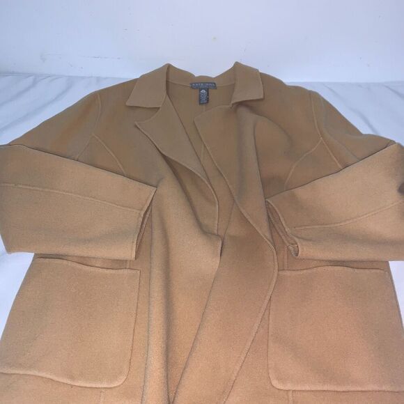 Women's Kate Hill wool blend camel coat size 20W, short over coat elegant spring - Picture 5 of 14